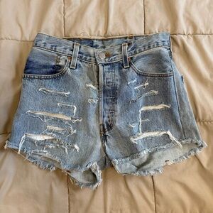 Distressed Vintage Levi’s High Waisted Shorts